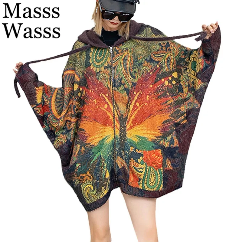 Masss Wasss 2025 Winter Zipper Clothes Women Printed Loose Casual Luxury Warm Sweaters Ladies Fashion Hooded Oversized Cardigans
Masss Wasss 2025 Winter Zipper Clothes Women Printed Loose Casual Luxury Warm Sweaters Ladies Fashion Hooded Oversized Cardigans