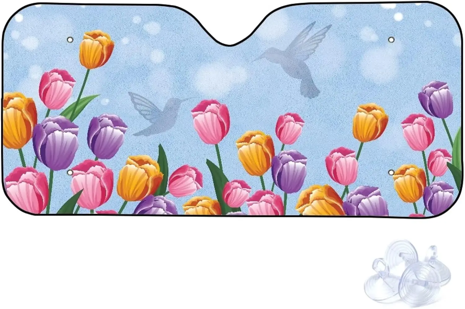 Лобовое стекло автомобиля с принтом колибри и тюльпанов, переднее окно Sunsha для большинства седанов, внедорожников, грузовиков, автоматического солнцезащитного козырька Prot
Лобовое стекло автомобиля с принтом колибри и тюльпанов, переднее окно Sunsha для большинства седанов, внедорожников, грузовиков, автоматического солнцезащитного козырька Prot