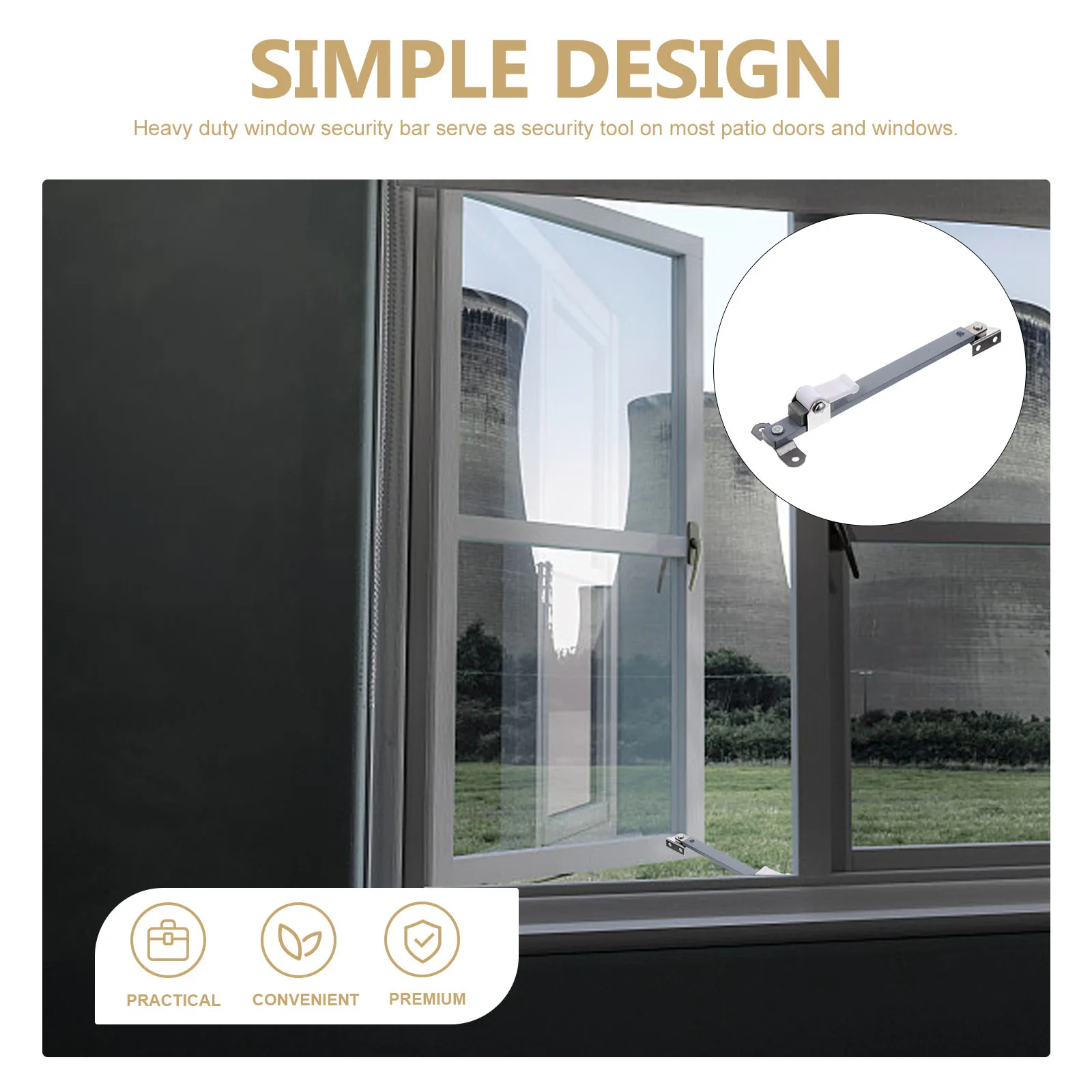 1PC Sliding Window Windproof Bracket 14.76~9.45inch Heavy Duty Security Bar for Patio Doors Inside Window Stop Sash Lock
1PC Sliding Window Windproof Bracket 14.76~9.45inch Heavy Duty Security Bar for Patio Doors Inside Window Stop Sash Lock