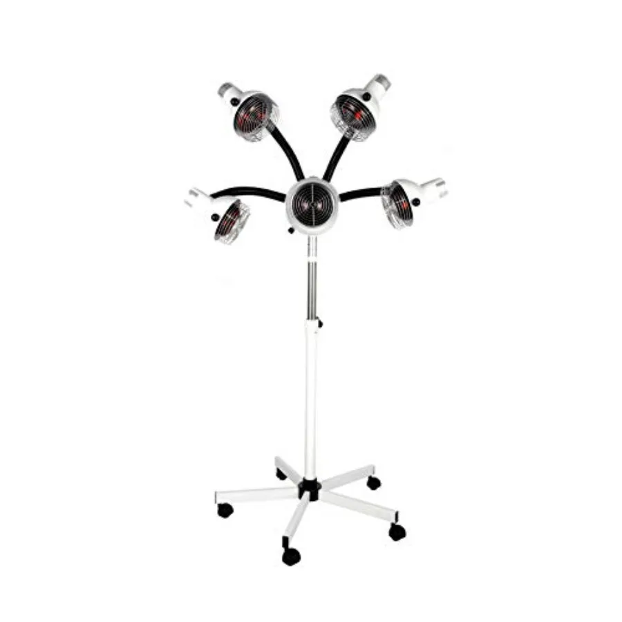 Infrared Lamp 5 Red Lights for Hair Salon Hairdressing Hair Color Processor Dryer with Rolling Base
Infrared Lamp 5 Red Lights for Hair Salon Hairdressing Hair Color Processor Dryer with Rolling Base