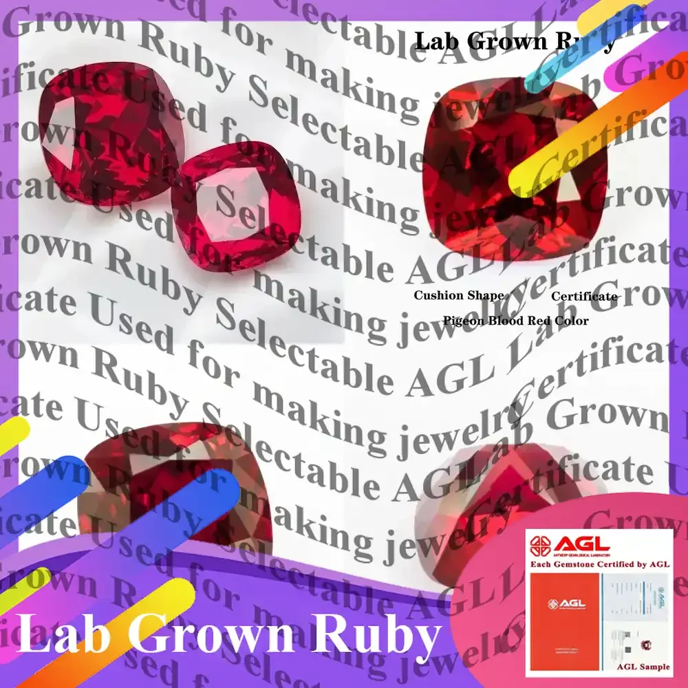 Lab Grown Ruby Pigeon Blood Red Cushion Cut for DIY Ring Necklace Earrings Lab Created Gemstone Synthetic Ruby Jewelry Making
Lab Grown Ruby Pigeon Blood Red Cushion Cut for DIY Ring Necklace Earrings Lab Created Gemstone Synthetic Ruby Jewelry Making