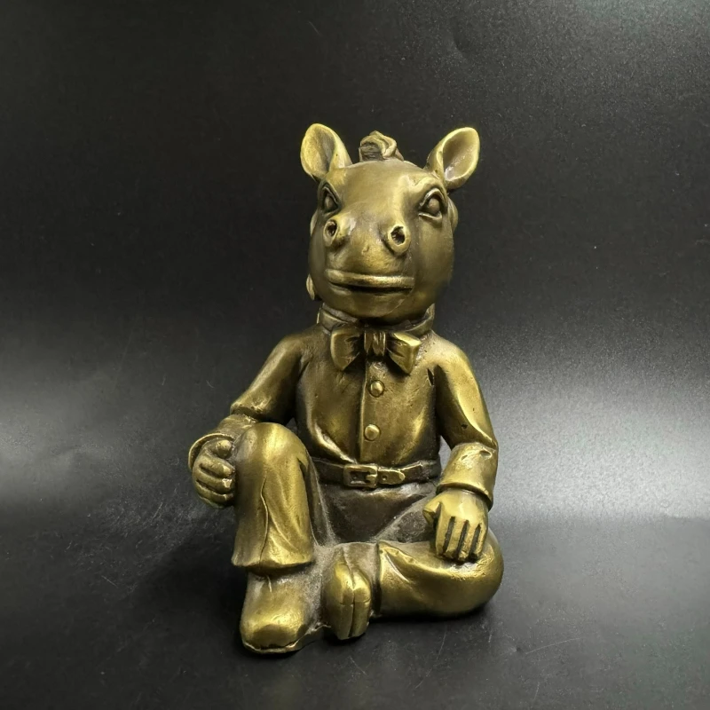 Retro Brass Cartoon Zodiac Horse Desktop Ornaments Creative Personalized Metal Sculptures Home Living Room Decoration Crafts
Retro Brass Cartoon Zodiac Horse Desktop Ornaments Creative Personalized Metal Sculptures Home Living Room Decoration Crafts