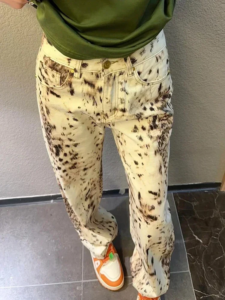 Baggy Wide Leg Jeans Women High Waisted Retro Leopard Print Straight Jeans High Street Streetwear Y2k Vintage Denim Trousers
Baggy Wide Leg Jeans Women High Waisted Retro Leopard Print Straight Jeans High Street Streetwear Y2k Vintage Denim Trousers