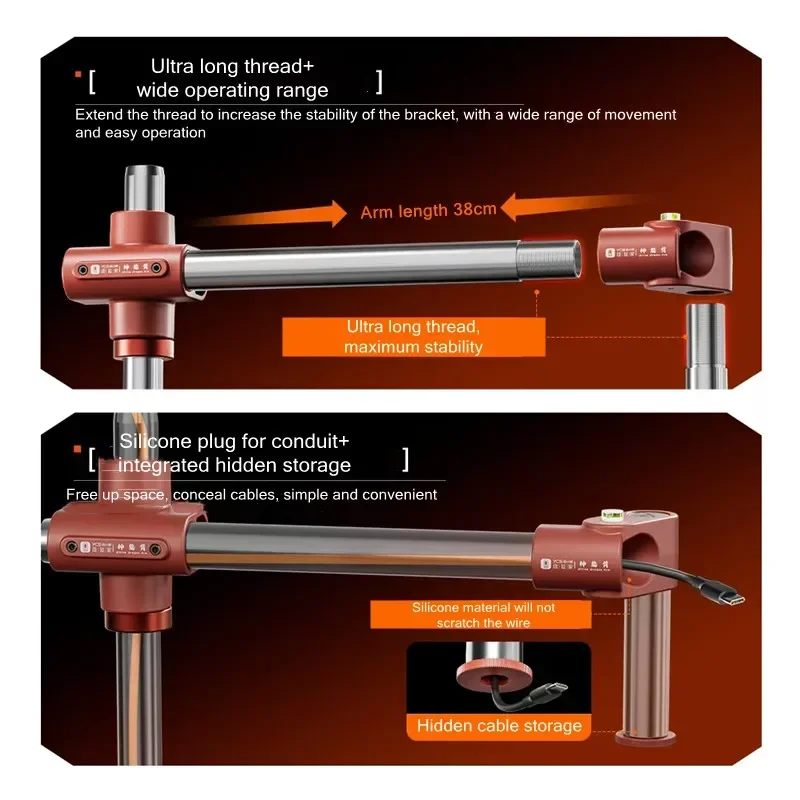 YCS Microscope Stand Compatible With 99% Microscopes Plexible Extension and Adjustment of Position Repair Bracket
YCS Microscope Stand Compatible With 99% Microscopes Plexible Extension and Adjustment of Position Repair Bracket