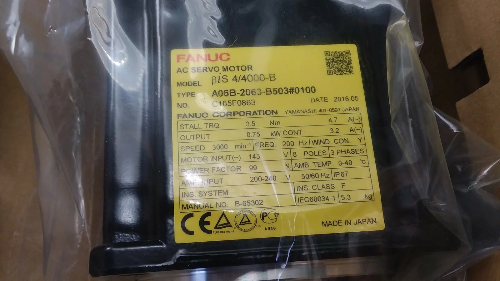 New A06B-2063-B503#0100 Fanuc Servo Motor A06B 2063 B503 0100
New A06B-2063-B503#0100 Fanuc Servo Motor A06B 2063 B503 0100