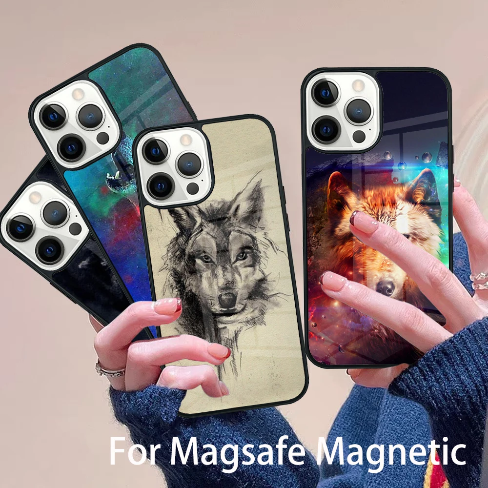 Wolf Art Phone Case Magesafe Magnetic Wireless Charge Cover For IPhone 16 11 12 13 14 15 Pro Max Plus Mini
Wolf Art Phone Case Magesafe Magnetic Wireless Charge Cover For IPhone 16 11 12 13 14 15 Pro Max Plus Mini