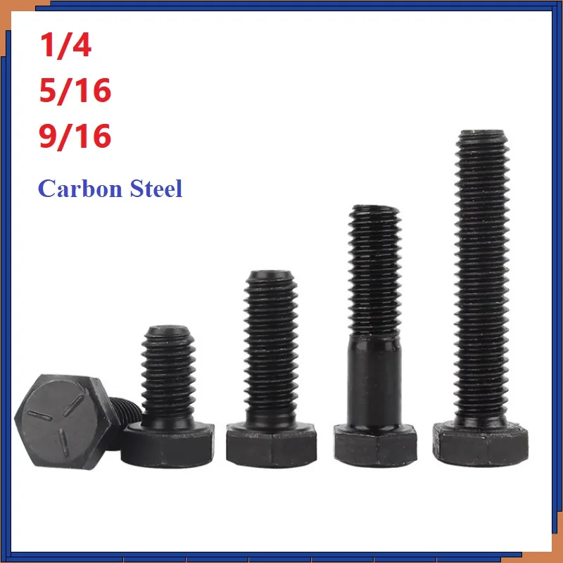 Carbon Steel Black Full Thread/Half Tooth Bolt External Hex Hexagonal Head Screw 9/16 1/4 5/16
Carbon Steel Black Full Thread/Half Tooth Bolt External Hex Hexagonal Head Screw 9/16 1/4 5/16