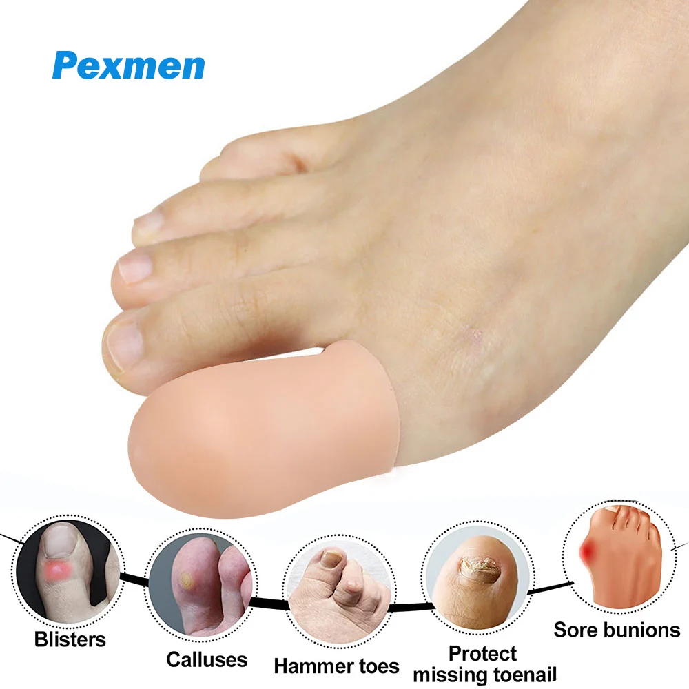 Pexmen 2Pcs/Bag Soft Gel Big Toe Caps and Protectors Provide Relief from Missing or Ingrown Toenails Corns Callus and Blisters
Pexmen 2Pcs/Bag Soft Gel Big Toe Caps and Protectors Provide Relief from Missing or Ingrown Toenails Corns Callus and Blisters