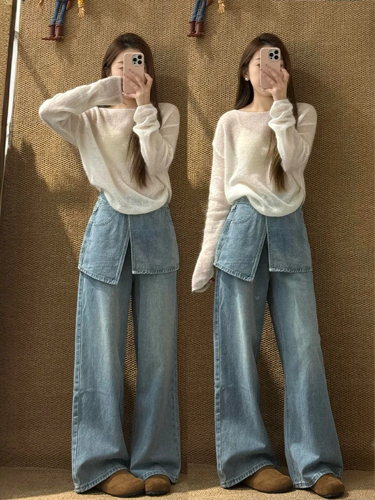 Summer New plus Size Korean Style OOTD Set with Chiffon Top And Denim Skirt High Waist Long Pants Comfortable Loose Fit Fashi...
Summer New plus Size Korean Style OOTD Set with Chiffon Top And Denim Skirt High Waist Long Pants Comfortable Loose Fit Fashi...