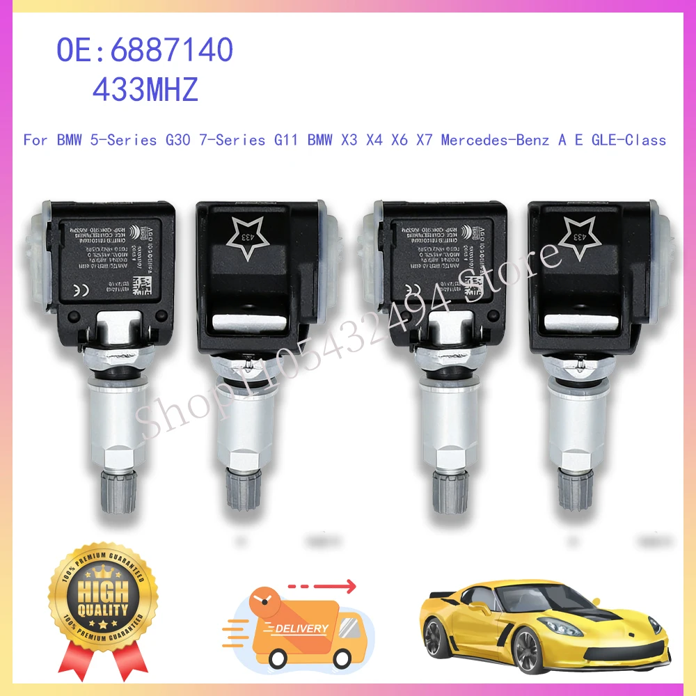 TPMS SENSOR 36106887140 433MHz For BMW 5-Series G30 7-Series G11 BMW X3 X4 X6 X7 Mercedes-Benz A E GLE-Class TPMS A0009052102
TPMS SENSOR 36106887140 433MHz For BMW 5-Series G30 7-Series G11 BMW X3 X4 X6 X7 Mercedes-Benz A E GLE-Class TPMS A0009052102