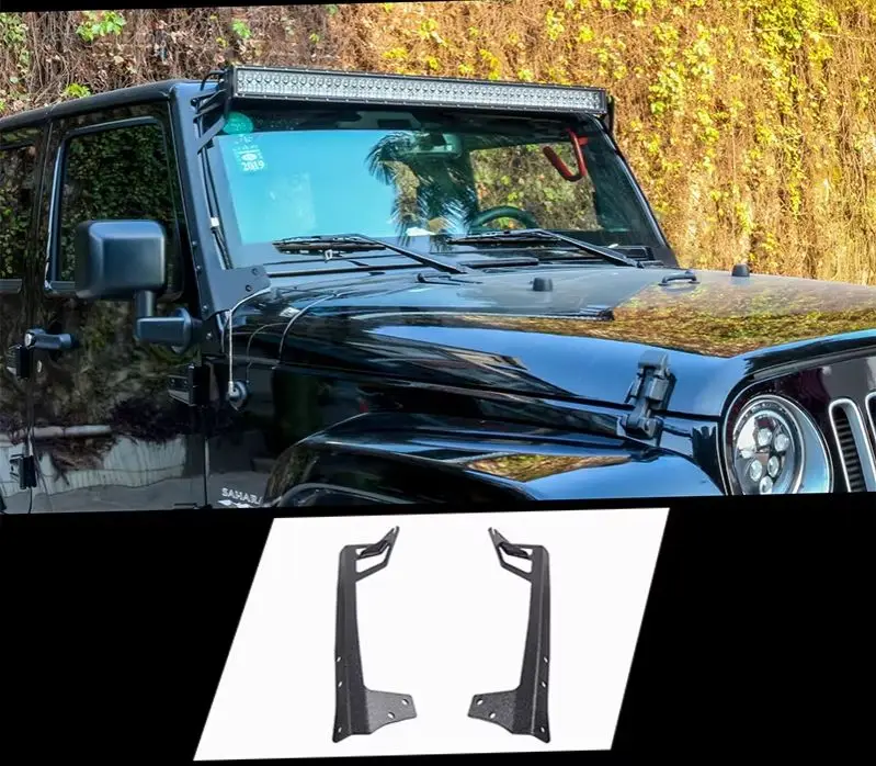 for Jeep Wrangler JK/JKU 2007-2017 windshield mounting bracket, JK/JKU 50 "52" straight light bar bracket (paired, black)
for Jeep Wrangler JK/JKU 2007-2017 windshield mounting bracket, JK/JKU 50 "52" straight light bar bracket (paired, black)