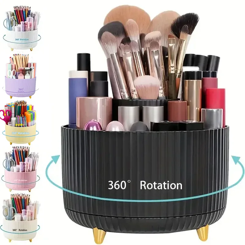 1pc 360° Rotating Makeup Tools Desktop Organizer Dustproof Large Capacity for Bathroom Portable Lipstick Makeup Brush Pen Holder
1pc 360° Rotating Makeup Tools Desktop Organizer Dustproof Large Capacity for Bathroom Portable Lipstick Makeup Brush Pen Holder