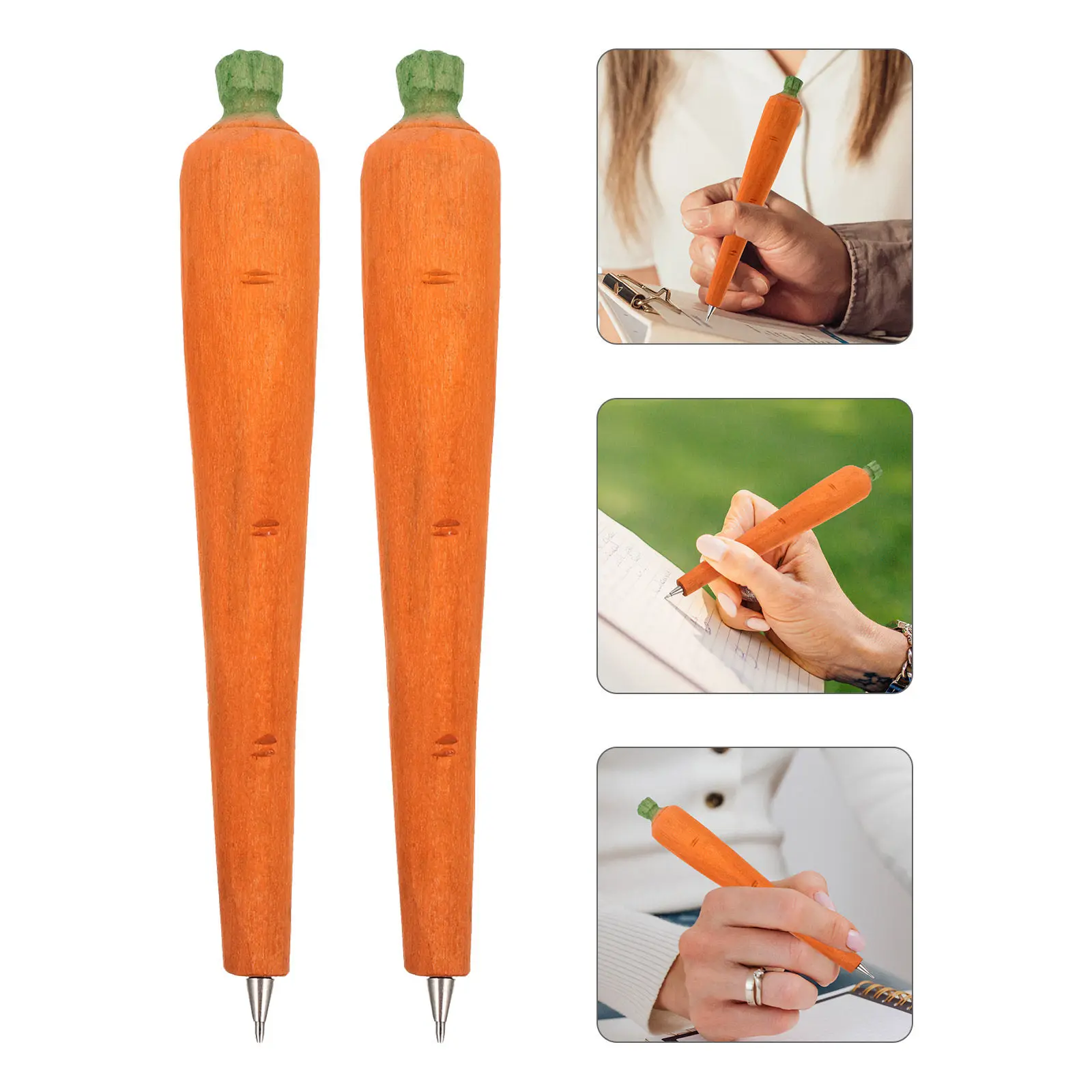 2Pcs Carrot Style Ballpoint Pen Natural Wood Carved Carrot Design Stationery for Kids School Office Eco Friendly Novelty Writing
2Pcs Carrot Style Ballpoint Pen Natural Wood Carved Carrot Design Stationery for Kids School Office Eco Friendly Novelty Writing