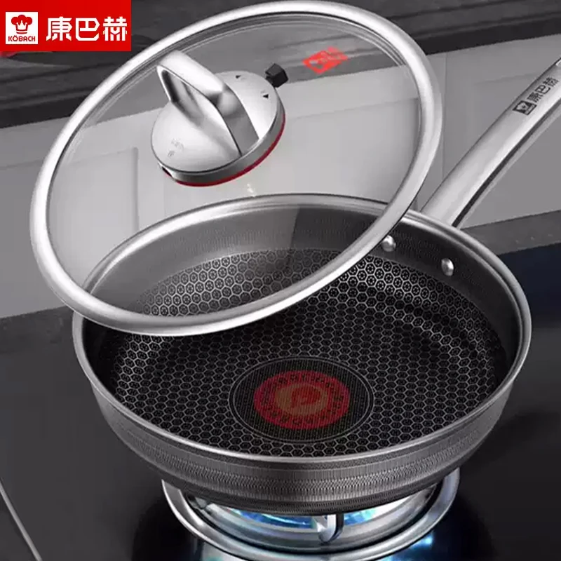 KOBACH Honeycomb Pan Wok Stainless Non-stick 28cm Chinese Traditional Wok Cookware Pan Induction Hob Gas Cooker Kitchen Tools
KOBACH Honeycomb Pan Wok Stainless Non-stick 28cm Chinese Traditional Wok Cookware Pan Induction Hob Gas Cooker Kitchen Tools