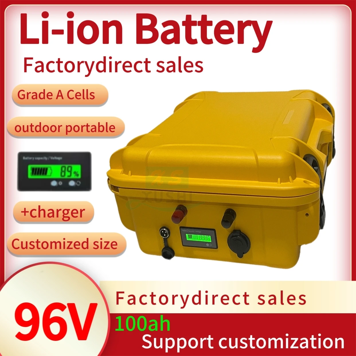 waterproof 96v 100ah lithium ion Rechargeable bateria for car bus Golf trolley RV AGV Marine Tourist car Caravan + 10A Charger
waterproof 96v 100ah lithium ion Rechargeable bateria for car bus Golf trolley RV AGV Marine Tourist car Caravan + 10A Charger