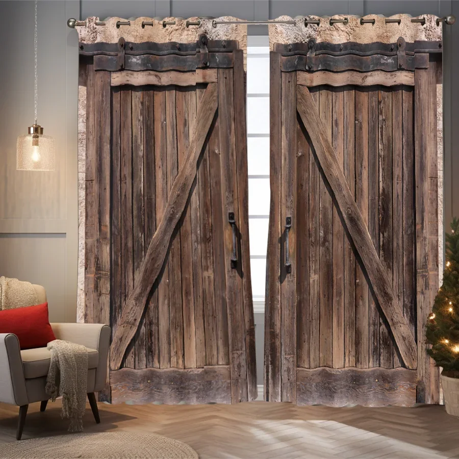 2-piece wooden door printed curtains suitable for bedroom and living room, high light bar perforated 2-piece pole style
2-piece wooden door printed curtains suitable for bedroom and living room, high light bar perforated 2-piece pole style