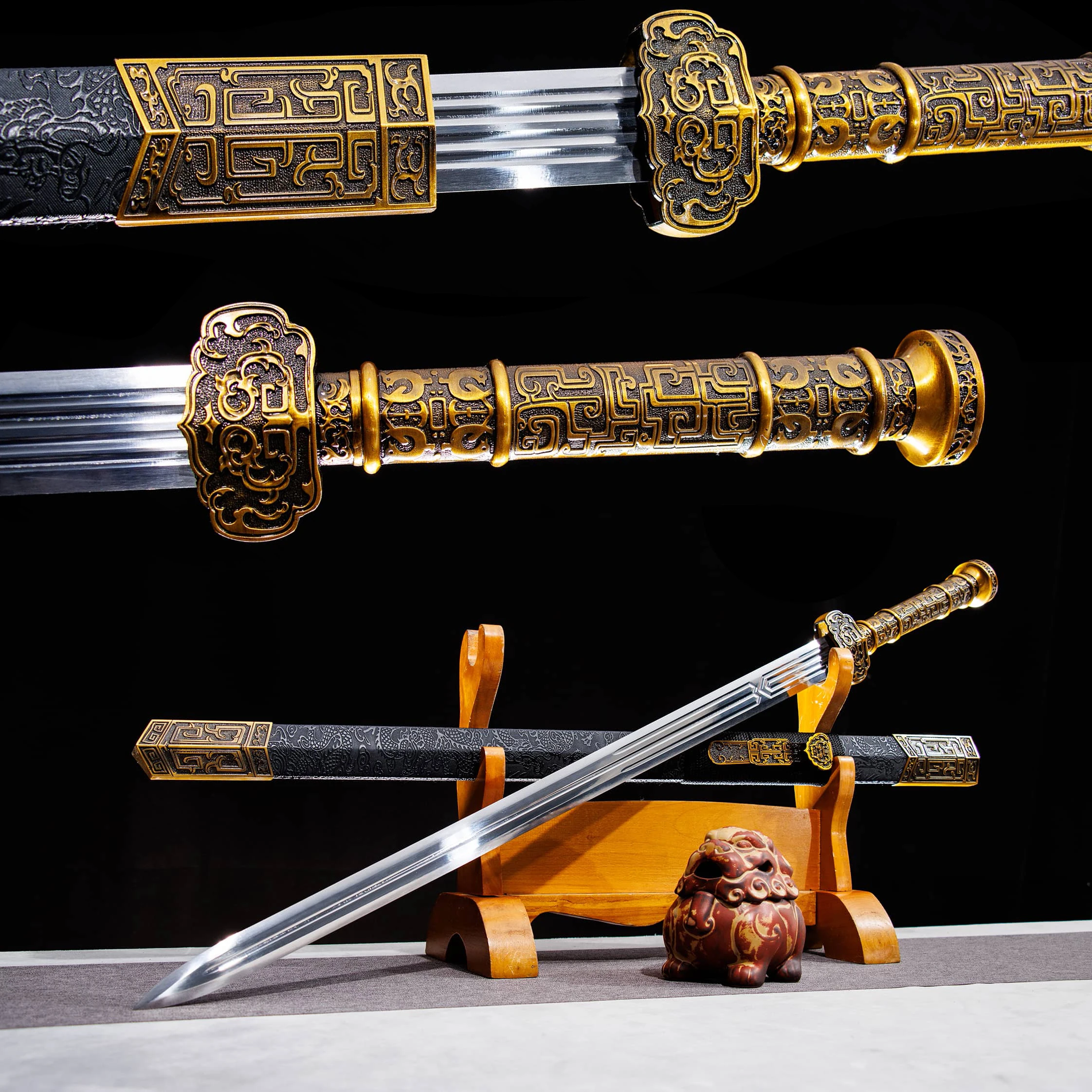 102cm Medieval Chinese Han sword battle Preparation Sharp carbon steel full tang katana samurai Sword weapons Ninja cosplay 
102cm Medieval Chinese Han sword battle Preparation Sharp carbon steel full tang katana samurai Sword weapons Ninja cosplay