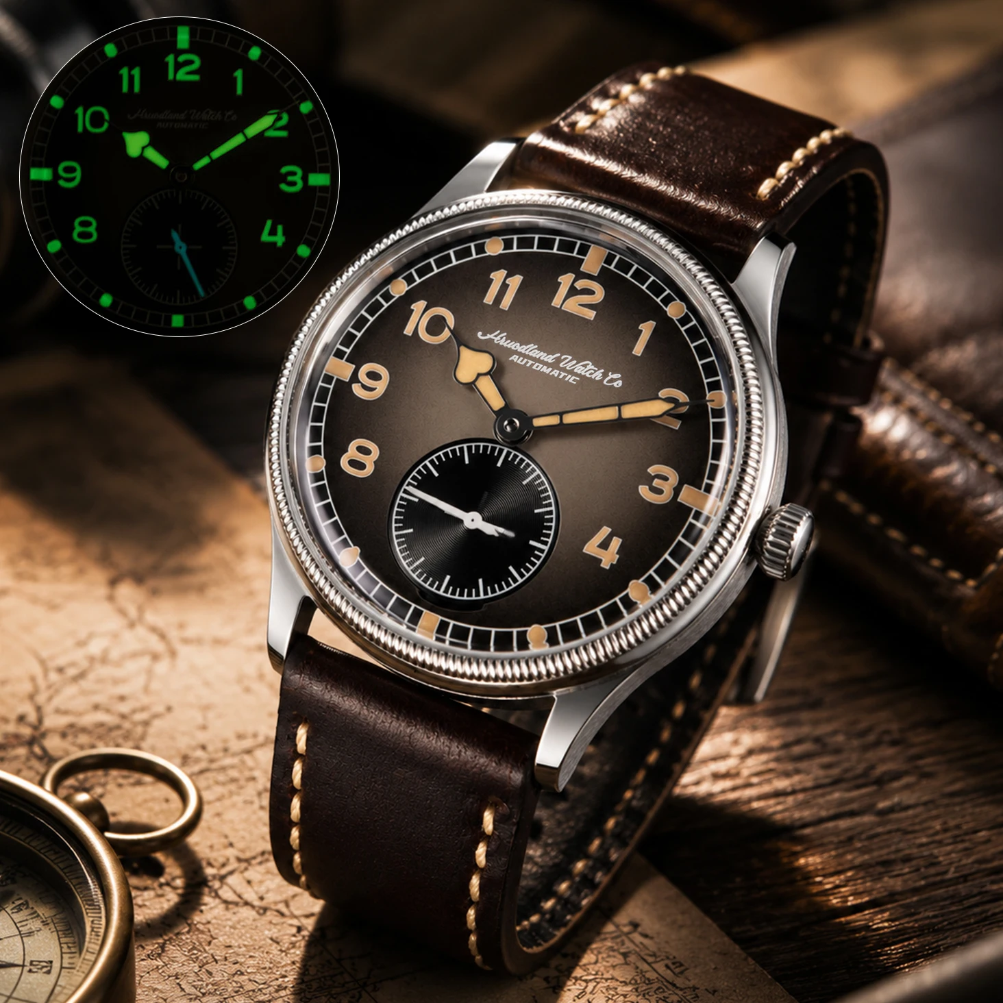 Men's Retro Pilot Watch Automatic 38mm mark xx Aviator C3 Lume Bubble Crystal Oil Leather Strap Mechanical Field Wristwatch
Men's Retro Pilot Watch Automatic 38mm mark xx Aviator C3 Lume Bubble Crystal Oil Leather Strap Mechanical Field Wristwatch