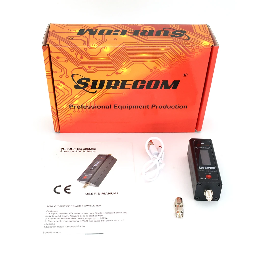 SW-33Plus Analog Walkie Talkie Mini Power&S.W.R Meter VHF/UHF Dual Band 125-525MHz
SW-33Plus Analog Walkie Talkie Mini Power&S.W.R Meter VHF/UHF Dual Band 125-525MHz