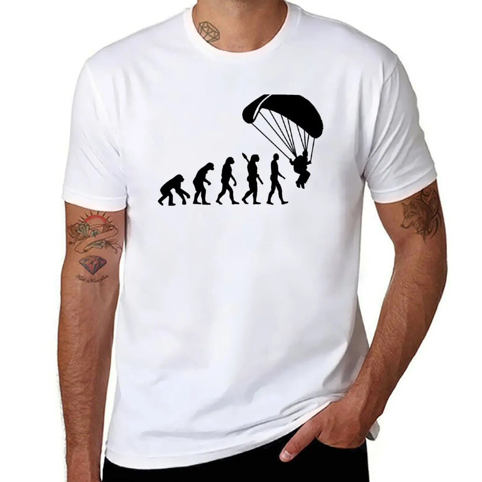 Evolution Skydiving Parachute jumping T-Shirt t shirt man cotton t shirts cotton 100% essential t shirt T-shirt
Evolution Skydiving Parachute jumping T-Shirt t shirt man cotton t shirts cotton 100% essential t shirt T-shirt