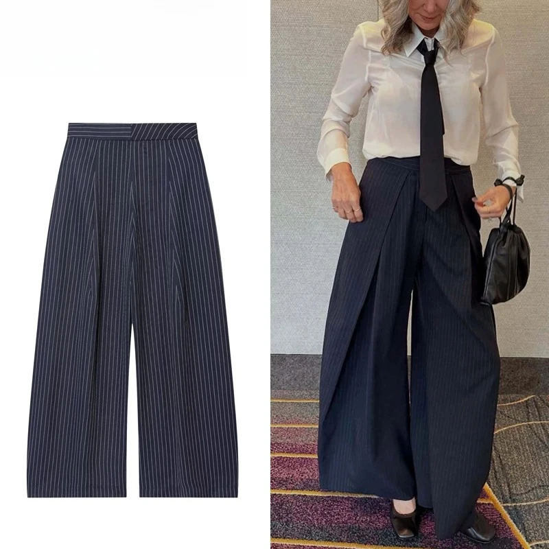 ZOCI Striped Baggy Pants Woman High Waist Casual Pants for Women Pleated Wide Leg Women's Pants Streetwear Retro Woman Trousers
ZOCI Striped Baggy Pants Woman High Waist Casual Pants for Women Pleated Wide Leg Women's Pants Streetwear Retro Woman Trousers
