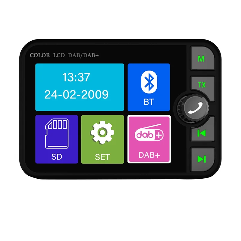 AY14 -2.4 Inch LCD DAB/DAB+ Radio Receiver Bluetooth MP3 Player FM Car Digital Signal Broadcasting For European Cars
AY14 -2.4 Inch LCD DAB/DAB+ Radio Receiver Bluetooth MP3 Player FM Car Digital Signal Broadcasting For European Cars