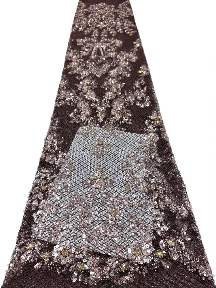 African Heavy Beaded Lace Fabric 2026 High Quality Nigerian Sequin Pearl Lace French Tulle Fabric For Wedding Party Dress Sewing
African Heavy Beaded Lace Fabric 2026 High Quality Nigerian Sequin Pearl Lace French Tulle Fabric For Wedding Party Dress Sewing
