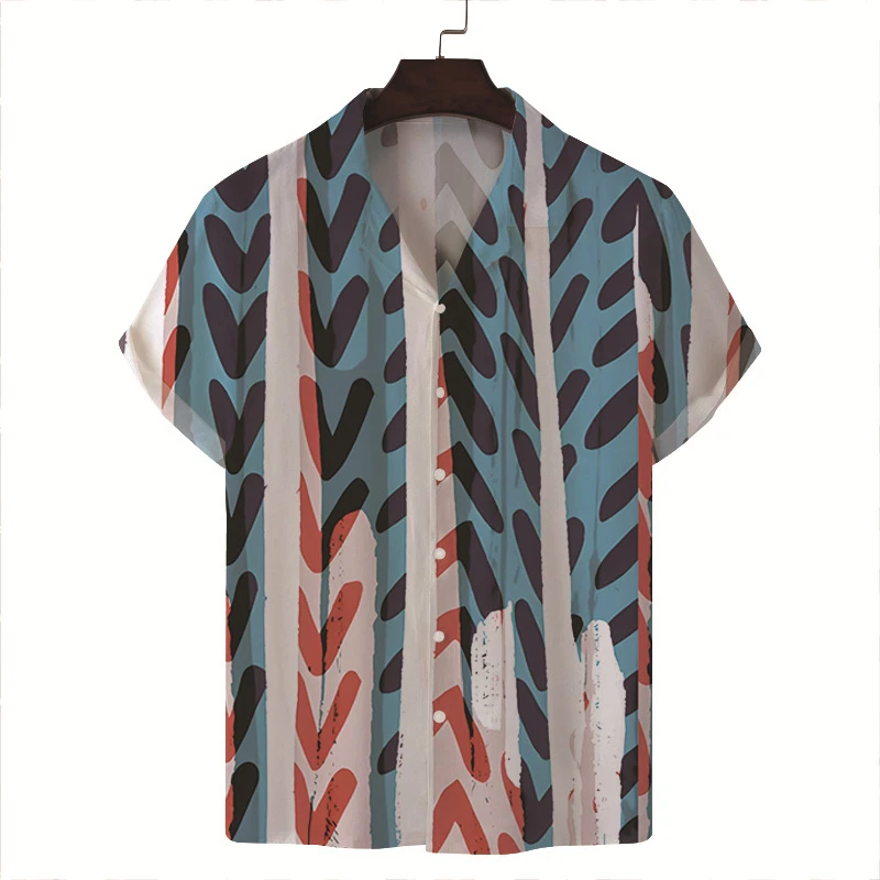 Summer Holiday Vacation Hawaiian Beach Shirts New Fashion Casual Stripe Print Harajuku Blouse Womens Clothes Short-sleeved Tops
Summer Holiday Vacation Hawaiian Beach Shirts New Fashion Casual Stripe Print Harajuku Blouse Womens Clothes Short-sleeved Tops
