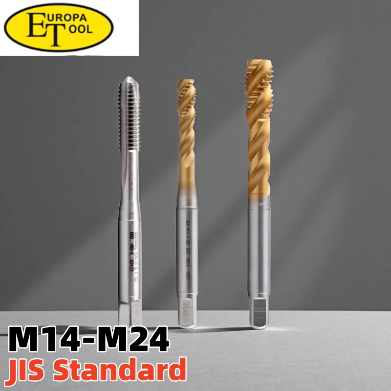 ET JIS Standard Spiral Fluted Tap M14 M16 M18 M20 M22 M24 X2 1.5 1 0.75 2.5 HSS-EV Screw Thread Taps Spiral Pointed Tap
ET JIS Standard Spiral Fluted Tap M14 M16 M18 M20 M22 M24 X2 1.5 1 0.75 2.5 HSS-EV Screw Thread Taps Spiral Pointed Tap