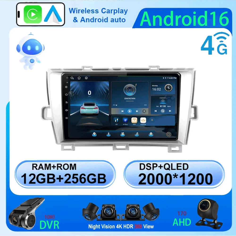 Автомагнитола Android 16 для Toyota Prius XW30 2009-2015, мультимедийный видеоплеер, навигация, GPS, 4G+WIFI, без 2DIN DVD
Автомагнитола Android 16 для Toyota Prius XW30 2009-2015, мультимедийный видеоплеер, навигация, GPS, 4G+WIFI, без 2DIN DVD