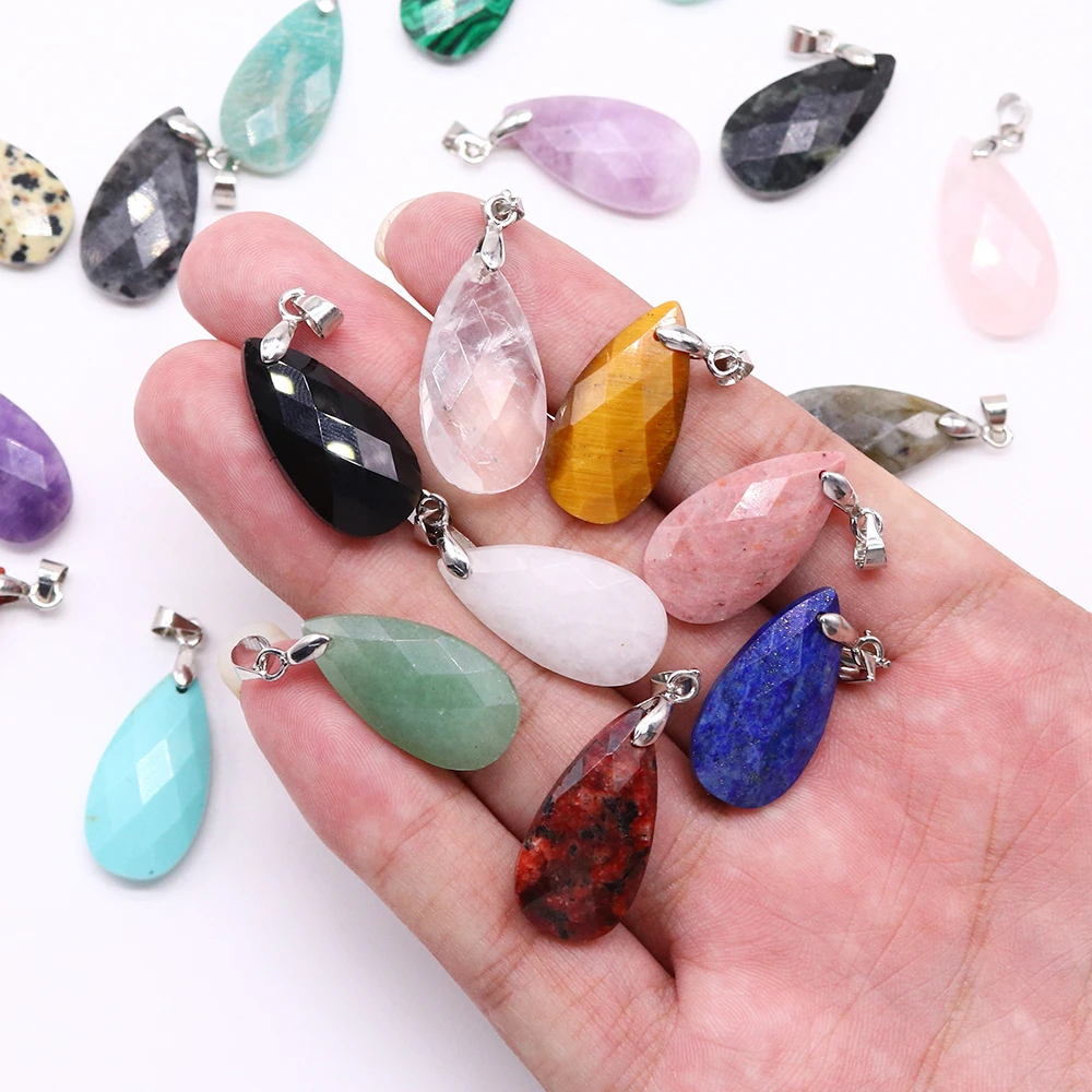 Natural Stone Pendant Amethyst Lapis Lazuli Faceted Drop Charms for Jewelry Making DIY Fashion Necklace Earring Accessories Gift
Natural Stone Pendant Amethyst Lapis Lazuli Faceted Drop Charms for Jewelry Making DIY Fashion Necklace Earring Accessories Gift