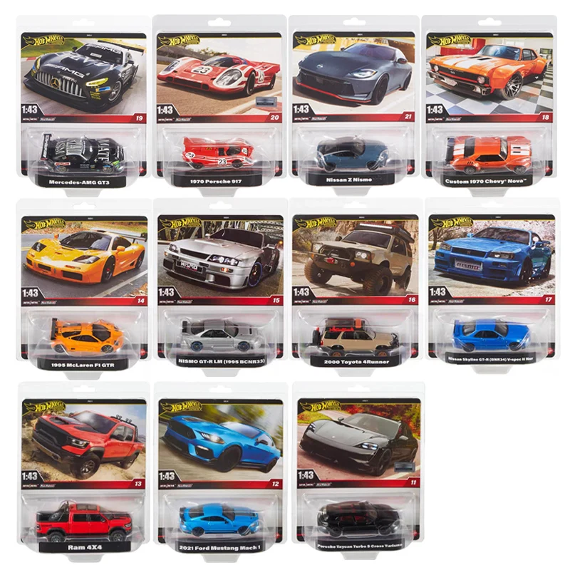 Hot Wheels Premium 1:43 Mercedes-AMG GT3 Porsche 917 Chevy Nova Nismo GTR LM Nissan Skyline Toyota 4Runner Model Car Toy HMD41
Hot Wheels Premium 1:43 Mercedes-AMG GT3 Porsche 917 Chevy Nova Nismo GTR LM Nissan Skyline Toyota 4Runner Model Car Toy HMD41