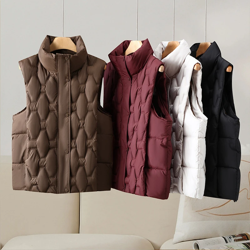 Down Cotton Padded Vest Jacket Women's Autumn Winter 2025 Light Short Stand-up Sleeveless Vest Joker Loose Vest Cotton Waistcoat
Down Cotton Padded Vest Jacket Women's Autumn Winter 2025 Light Short Stand-up Sleeveless Vest Joker Loose Vest Cotton Waistcoat