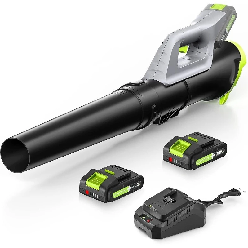 Leaf Blower 150MPH 350CFM, Electric Handheld Leaf Blower with 2 * 20V 2Ah Batteries, Infinitely Variable Speed, Lightwe
Leaf Blower 150MPH 350CFM, Electric Handheld Leaf Blower with 2 * 20V 2Ah Batteries, Infinitely Variable Speed, Lightwe