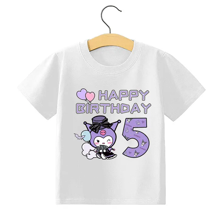 Kuromi Girl Kawaii Birthday T-shirt Sanrio Cartoon Anime Figures Short Sleeve Children Sweet Loose Clothing Tee Home Clothes Top
Kuromi Girl Kawaii Birthday T-shirt Sanrio Cartoon Anime Figures Short Sleeve Children Sweet Loose Clothing Tee Home Clothes Top