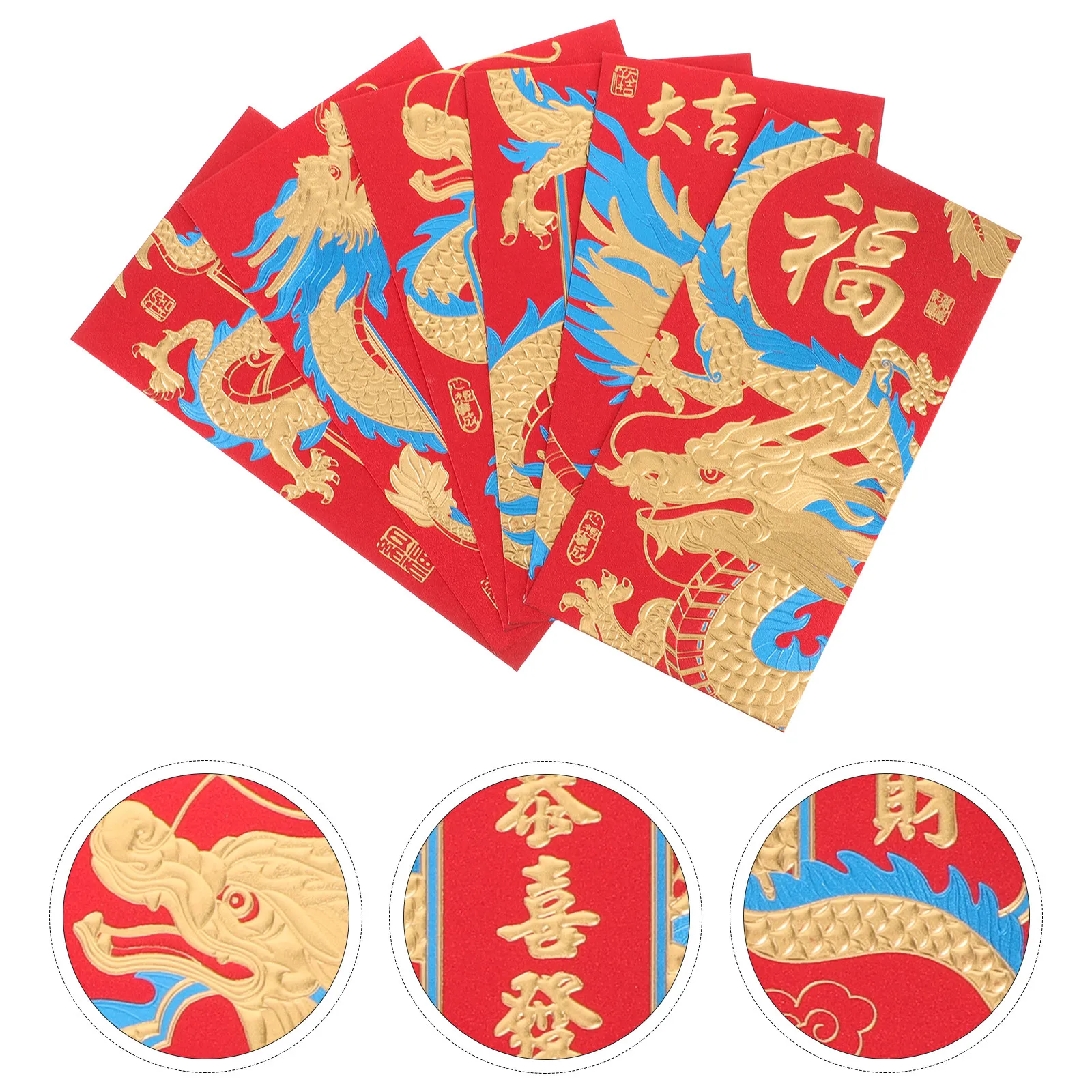 6Pcs Creative Dragon Red Envelopes Sturdy Paper Money Pouches Chinese New Year Gift 2024 Red Packets Dragon Year Envelope
6Pcs Creative Dragon Red Envelopes Sturdy Paper Money Pouches Chinese New Year Gift 2024 Red Packets Dragon Year Envelope