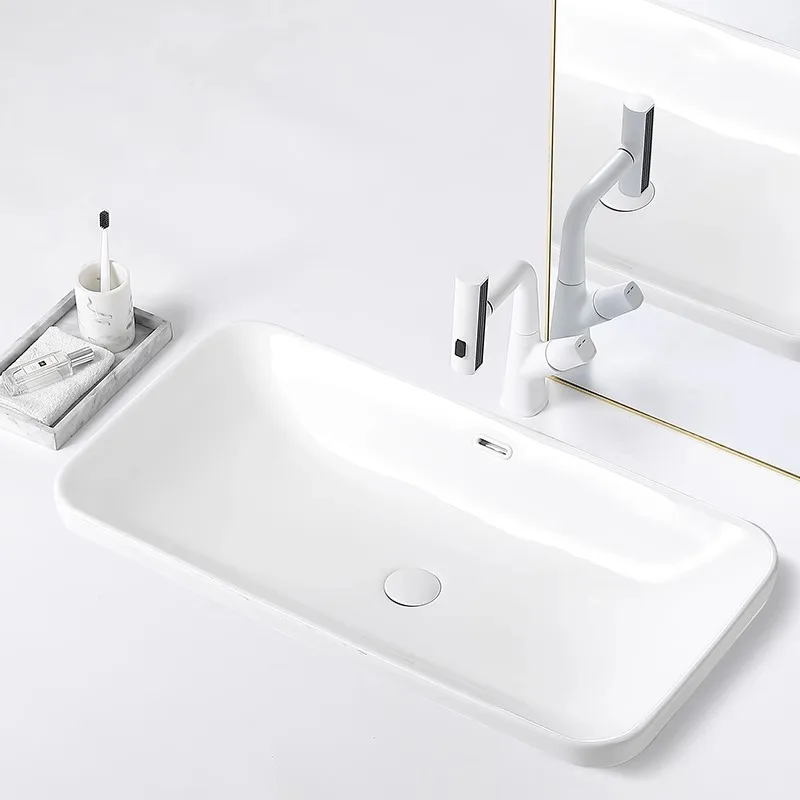 Ultra-thin edge large size Taichung basin semi-embedded ceramic basin bathroom household washbasin balcony
Ultra-thin edge large size Taichung basin semi-embedded ceramic basin bathroom household washbasin balcony