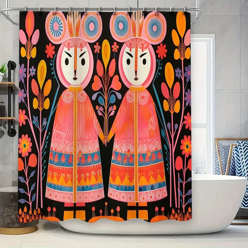 Vibrant Floral Shower Curtain Set Tassel Decorative Bath Rug Modern Bathroom Accessories Kit Multicolored Geometric Design XT6 @
Vibrant Floral Shower Curtain Set Tassel Decorative Bath Rug Modern Bathroom Accessories Kit Multicolored Geometric Design XT6 @
