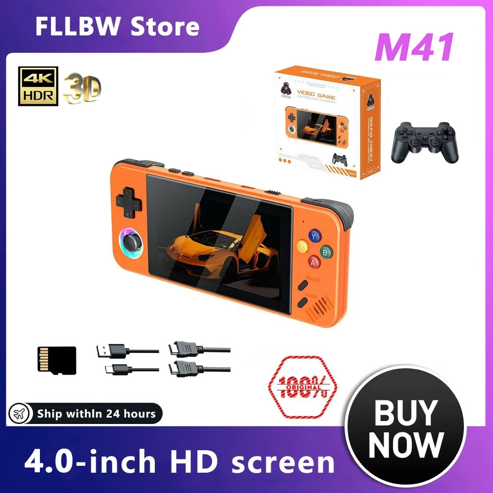FLLBW NEWM41 Retro Handheld Game Console 4.2 Inch IPS Screen 64GB Portable Gaming Device with Built in 18000Games PS1
FLLBW NEWM41 Retro Handheld Game Console 4.2 Inch IPS Screen 64GB Portable Gaming Device with Built in 18000Games PS1