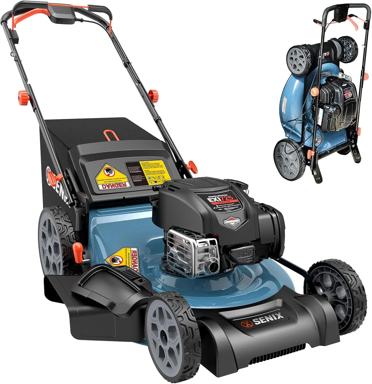 Gas Lawn Mower with 163 cc 4-Cycle Engine, 3-in-1 Rear Wheel Drive Variable Speed Lawnmower, 6-Position Height Adjustment
Gas Lawn Mower with 163 cc 4-Cycle Engine, 3-in-1 Rear Wheel Drive Variable Speed Lawnmower, 6-Position Height Adjustment