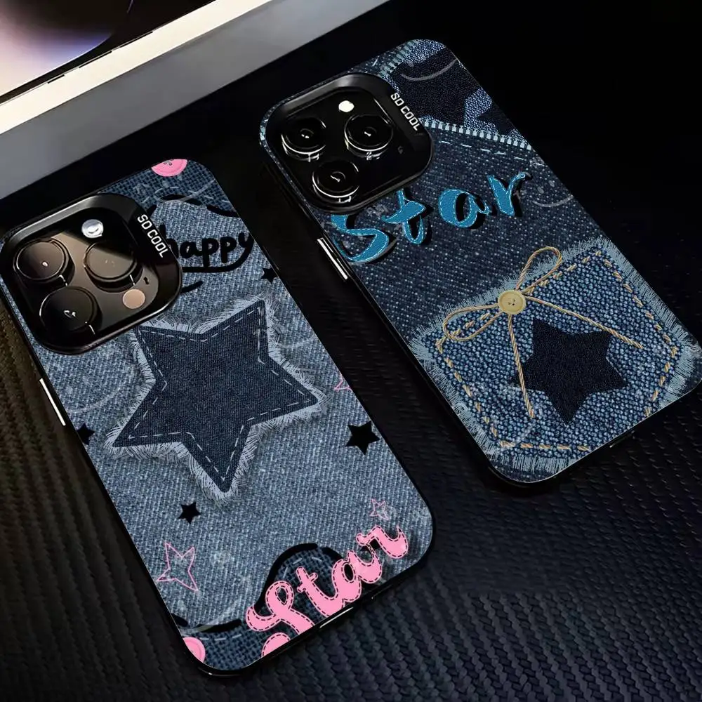 Retro denim patches Phone Case For iPhone17,16,15,14,13,12,Pro Max Black Colored Silver Plated Inside Cover
Retro denim patches Phone Case For iPhone17,16,15,14,13,12,Pro Max Black Colored Silver Plated Inside Cover