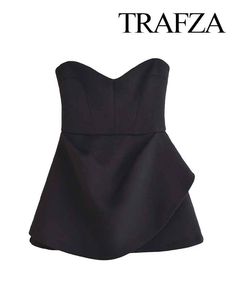 HH Women's Fashion Black Sexy Strapless Blended Jumpsuit Dress Female Elegant Party Style Sleeveless Off-The-Shoulder Dress
HH Women's Fashion Black Sexy Strapless Blended Jumpsuit Dress Female Elegant Party Style Sleeveless Off-The-Shoulder Dress