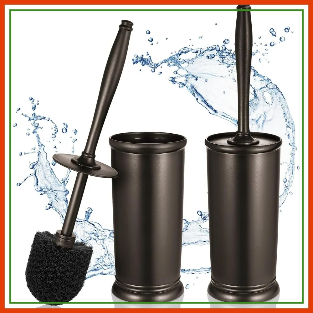 2 Pack Toilet Bowl Brush Holder Set, Modern Deep Cleaning Bathroom Scrubber with Caddy, Rim Decorative Accessories, Bronze
2 Pack Toilet Bowl Brush Holder Set, Modern Deep Cleaning Bathroom Scrubber with Caddy, Rim Decorative Accessories, Bronze