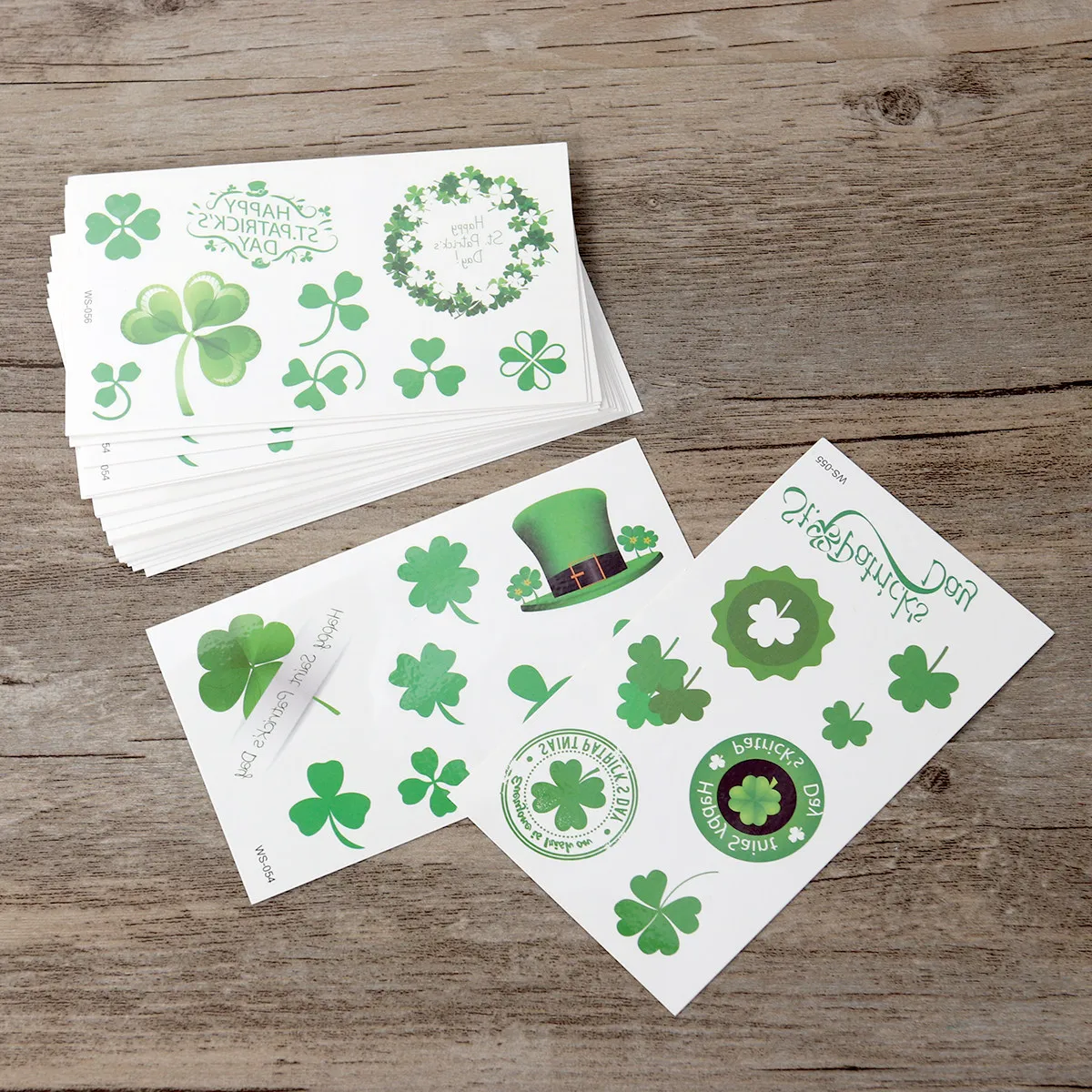 50pcs Temporary Tattoos Waterproof Shamrock Stickers for St Patrick Day Party Safe Wear Various Sizes Clover Decal Designs
50pcs Temporary Tattoos Waterproof Shamrock Stickers for St Patrick Day Party Safe Wear Various Sizes Clover Decal Designs