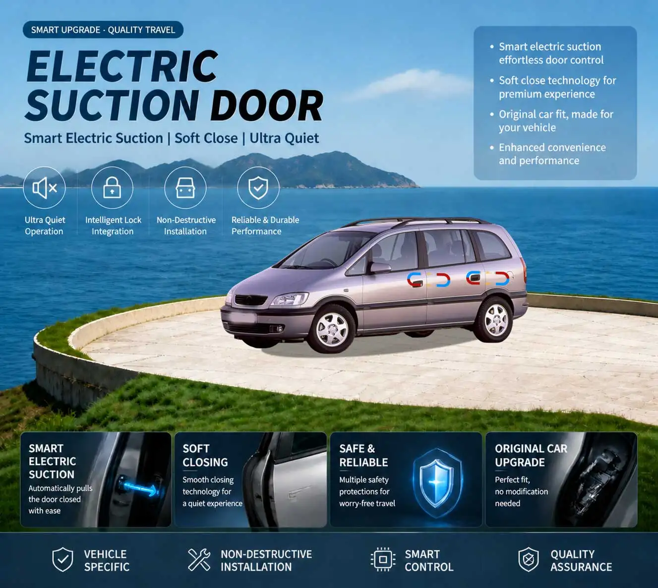 Car-Specific Auto Soft Close Door & Electric Tailgate Modification Kit for Opel Zafira A Subaru Traviq 1999-2012
Car-Specific Auto Soft Close Door & Electric Tailgate Modification Kit for Opel Zafira A Subaru Traviq 1999-2012