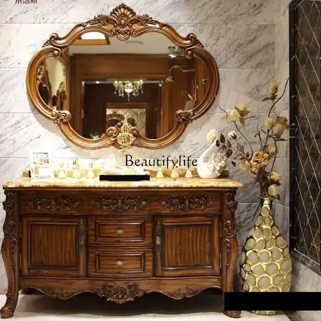 European red oak antique double basin bathroom cabinet floor solid wood bathroom cabinet
European red oak antique double basin bathroom cabinet floor solid wood bathroom cabinet