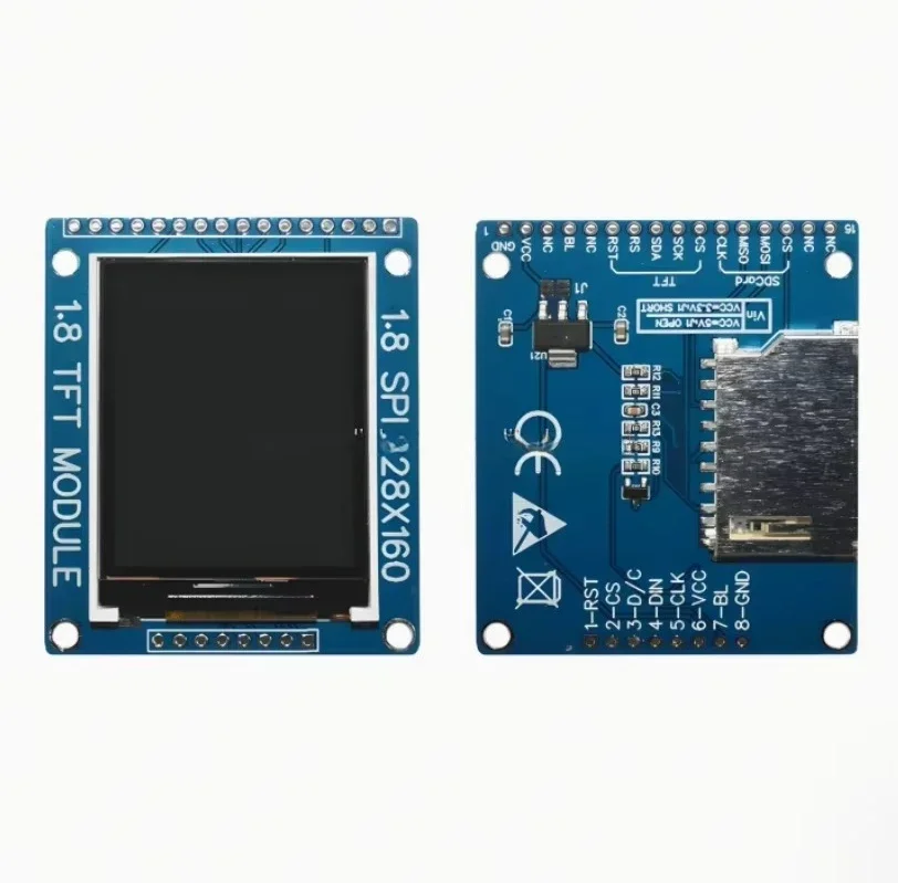 Stock 1.8 Inch 128x160 SPI ST7735 TFT LCD Module Display
Stock 1.8 Inch 128x160 SPI ST7735 TFT LCD Module Display