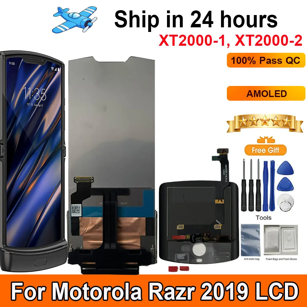 6.2"For Motorola Razr 2019 LCD Display Screen Touch Panel Digitizer Replacement Parts Screen 2.7"Second external Razr 2019 LCD
6.2"For Motorola Razr 2019 LCD Display Screen Touch Panel Digitizer Replacement Parts Screen 2.7"Second external Razr 2019 LCD