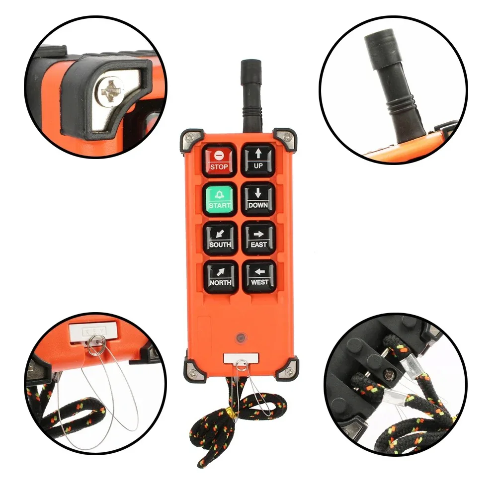 Industrial Wireless Radio Transmitter Receiver Telecrane Remote Control Crane Remote Control