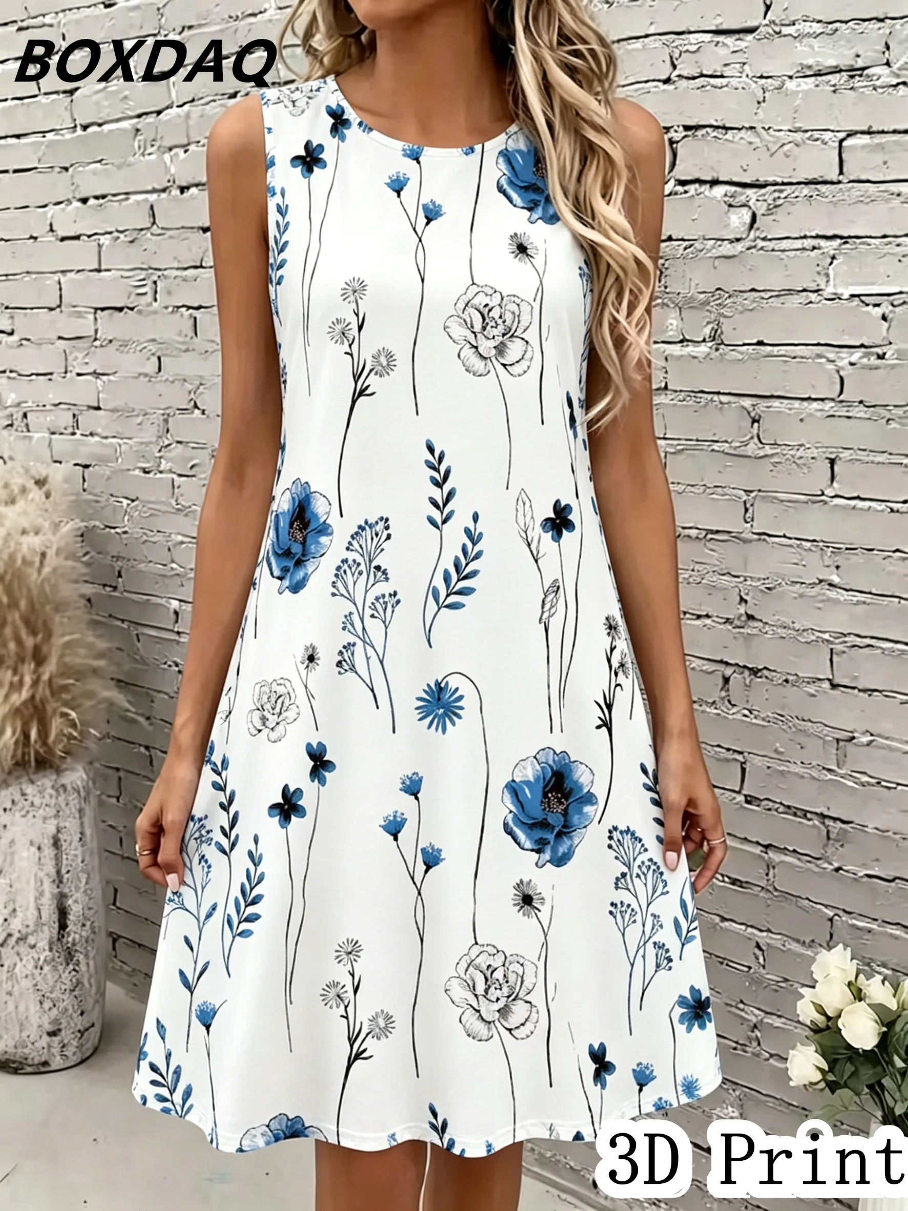 New Summer Tank Dress For Women Elegant Sexy Sleeveless O-Neck Loose Casual Mini Dress
New Summer Tank Dress For Women Elegant Sexy Sleeveless O-Neck Loose Casual Mini Dress